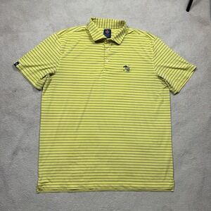Donald Ross Shirt Mens Extra Large Sport Golf Short Sleeve Polo Yellow Striped